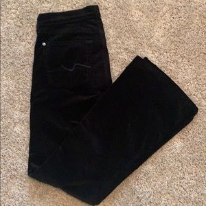 7 for All Mankind Black Velvet Flare Pants